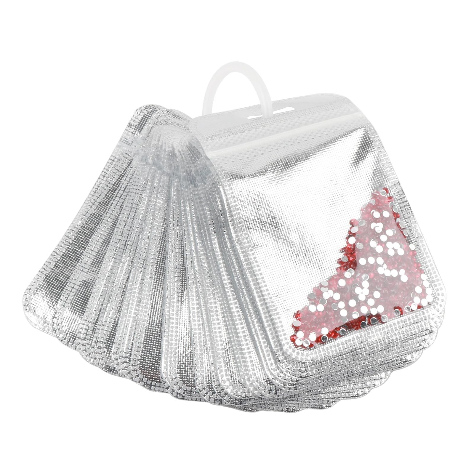 50PCS Diamond Painting Beads Storage Bags – Reusable Ziplock Pouches for DIY Dia