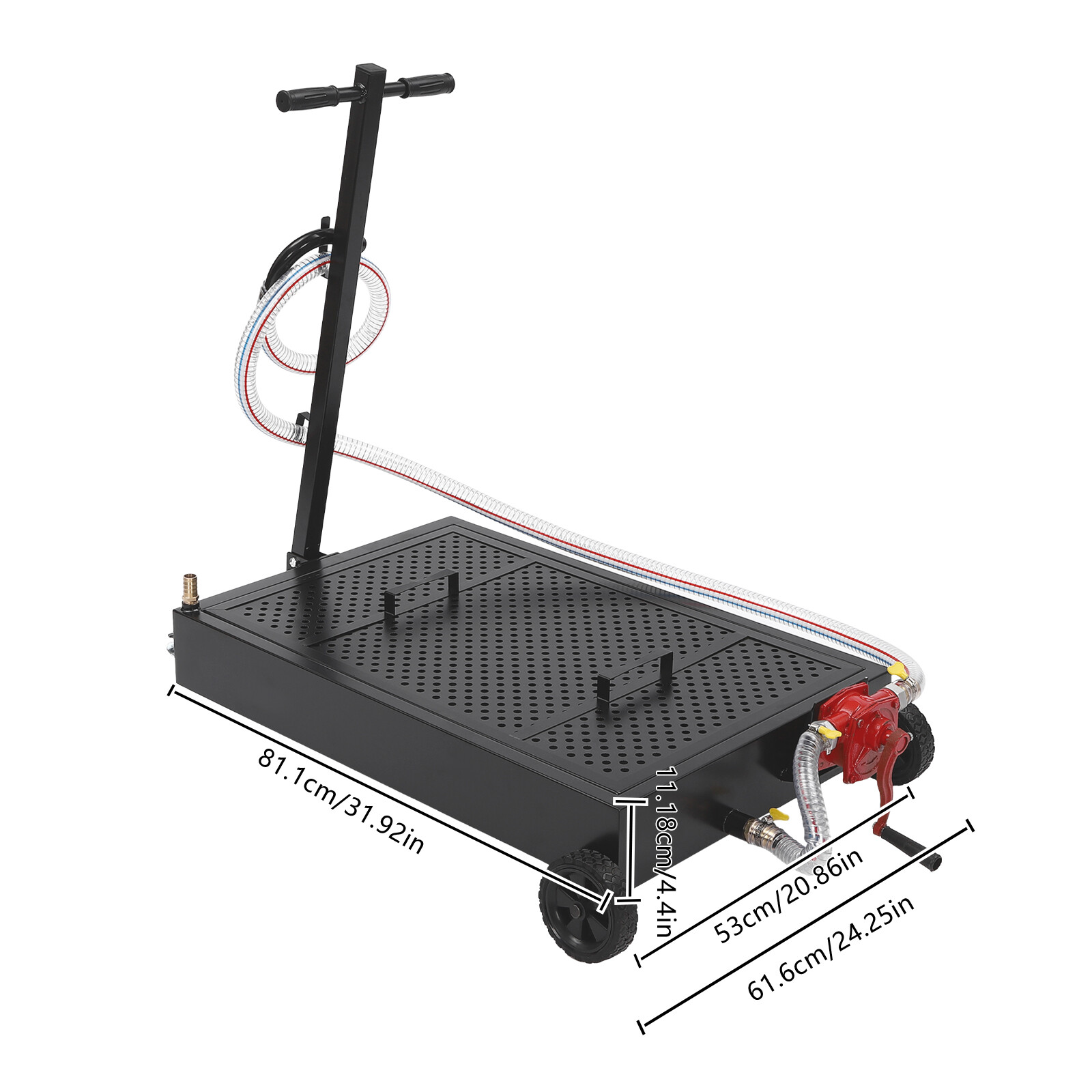 17 Gallon Oil Drain Pan Oil Drain Tank Rectangle Oil Change Pan Container 64L