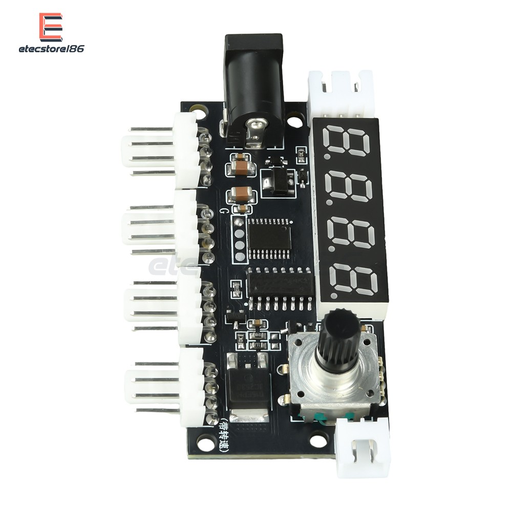 DC 5-24V 5A 4-way PWM Fan Speed Control Intelligent Temperature Control Module