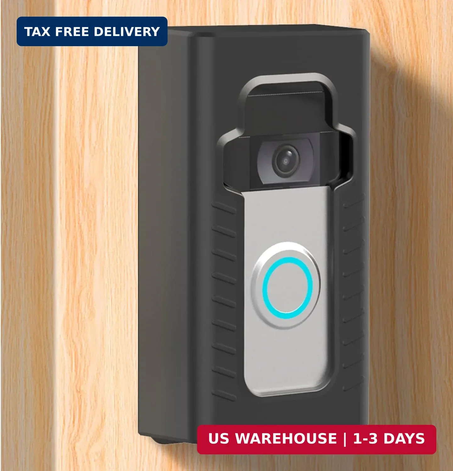 Adhesive Mount Compatible with Ring/Other Wireless Video Doorbell No-Drill Mount