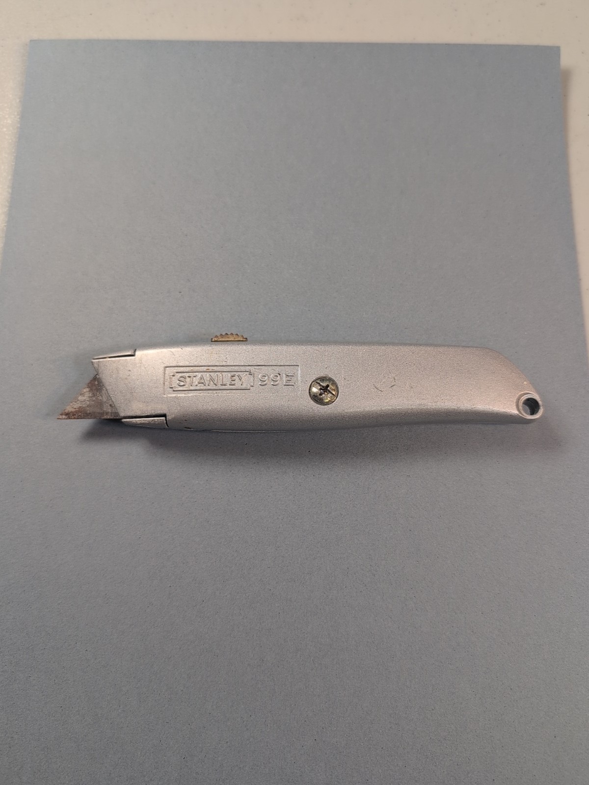 Vintage Stanley 99E Retractable Utility Knife, Silver, 6" Box Cutter