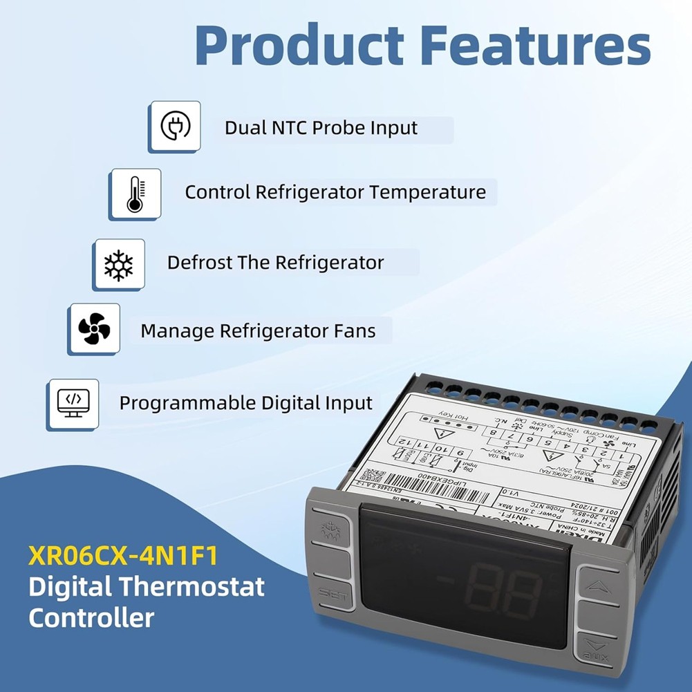XR06CX-4N1F1 Temperature Controllers, Programmable Digital Thermostat with2937