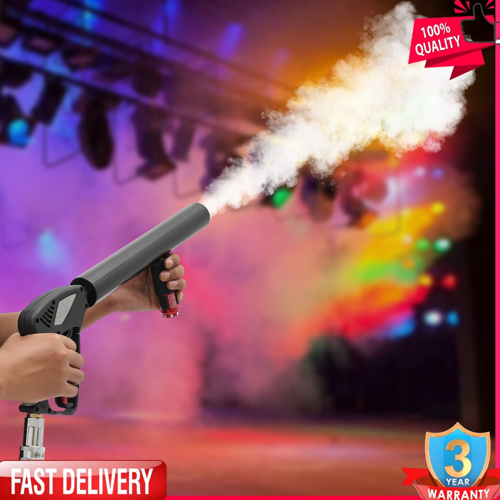 Stage Cannon CO2 Blaster Handheld Night Club Bar DJ Jet Effect Fogger Smoker Gun