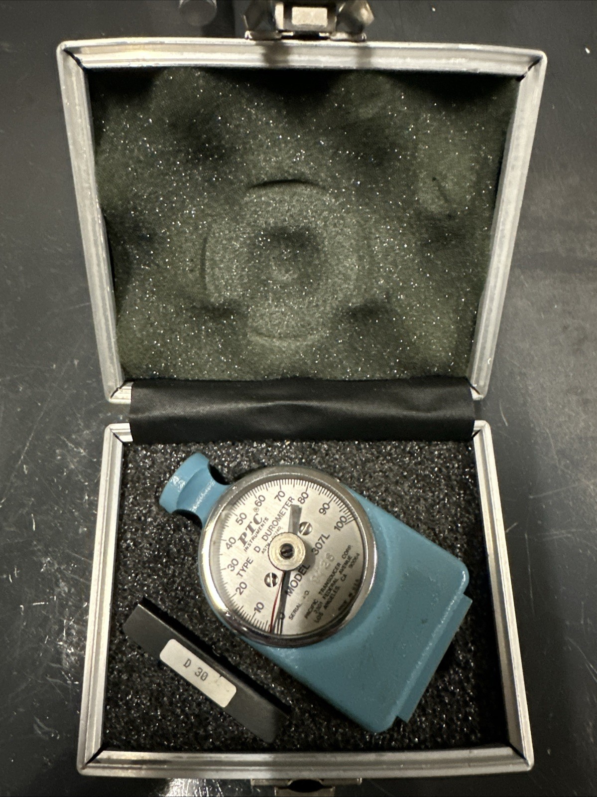 PTC Instruments Model: 307L Type:D Durometer Serial # 9726 In Case