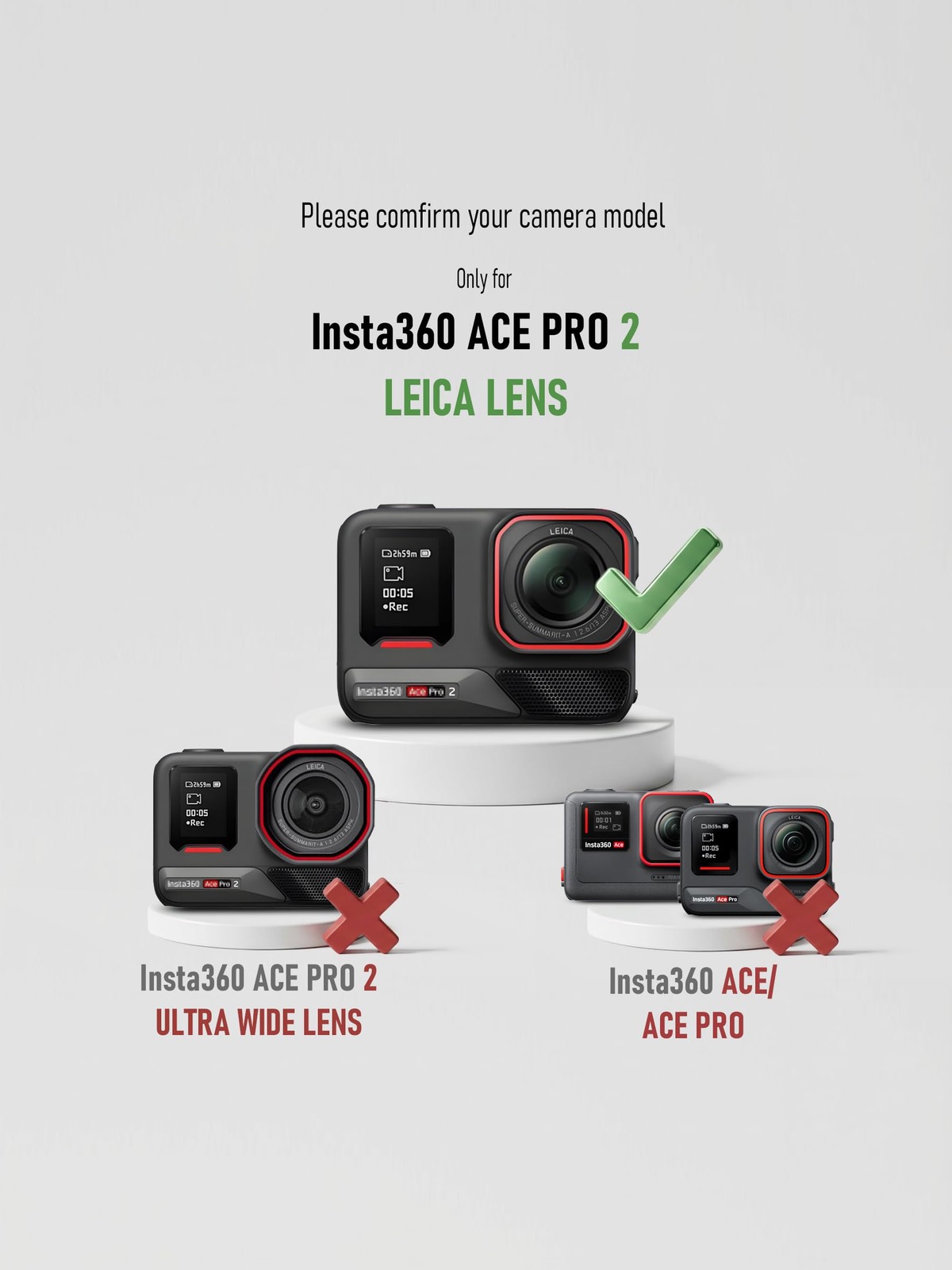 iDaPro [2+2+2Pack] Screen Protector for Insta360 Ace Pro 2, 3+3