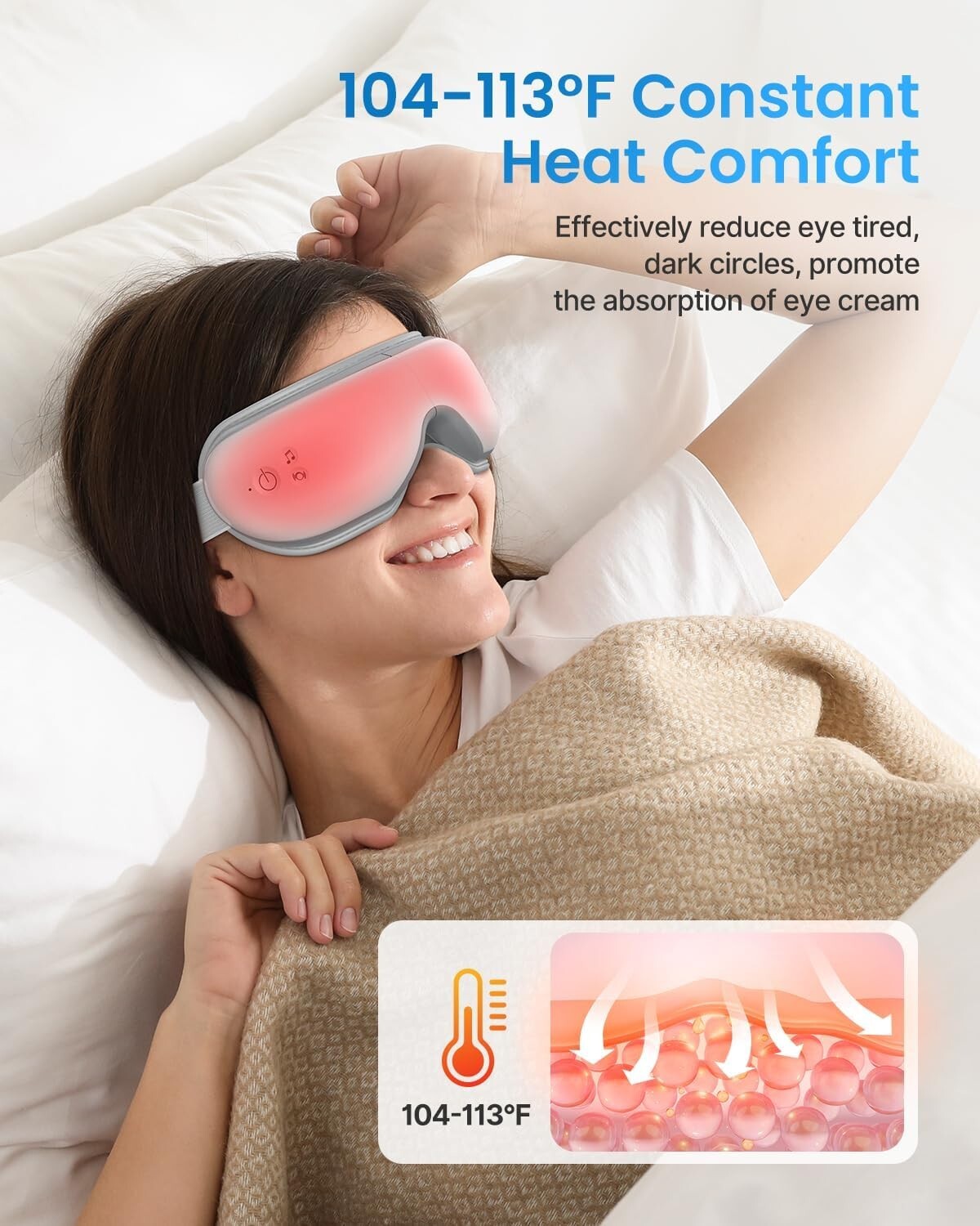 Electric Vibration Eye Massager w/ Bluetooth Eye Relieve Fatigue relaxing Machin