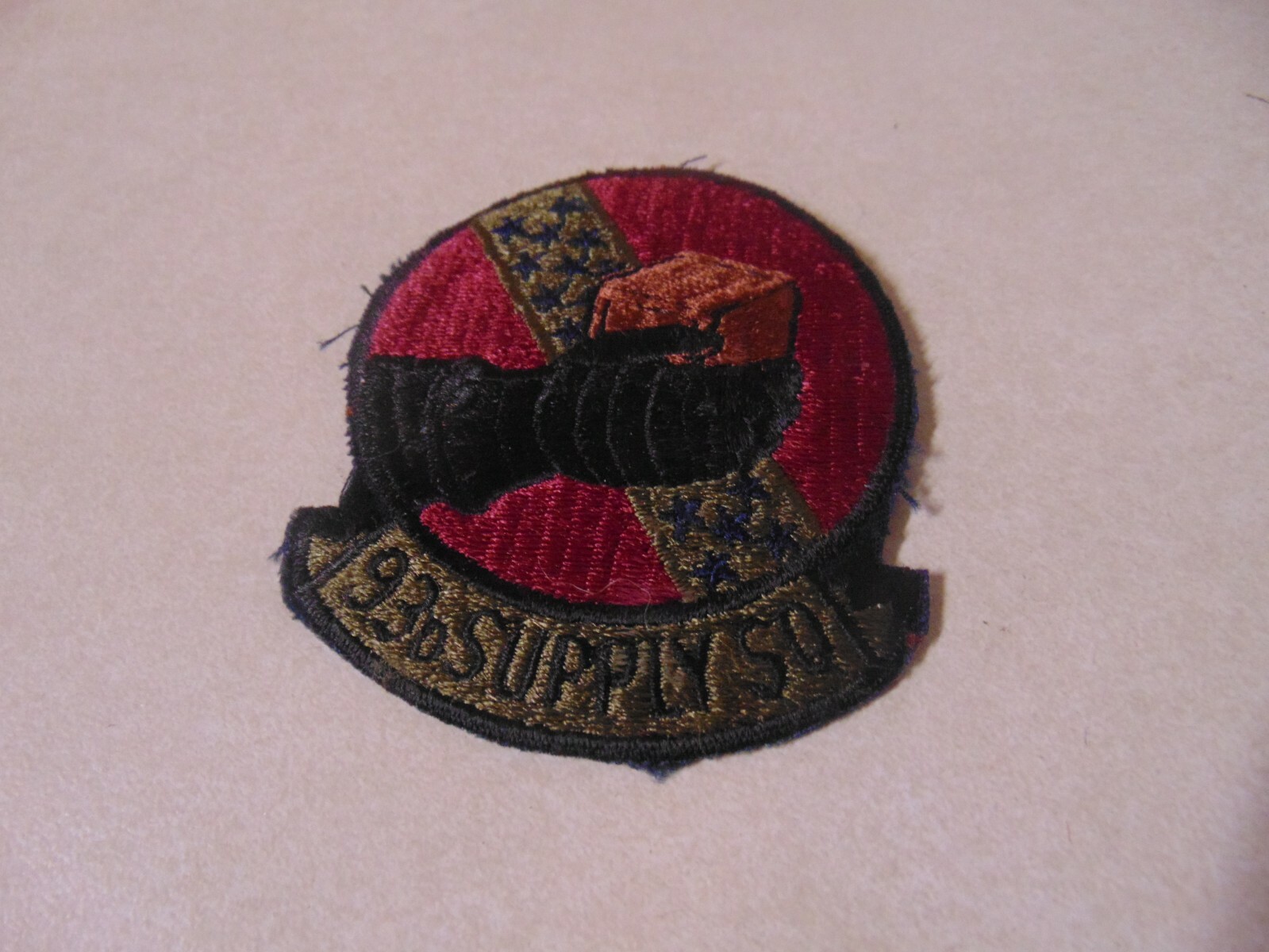 PATCH SEW ON OLDER UNITED STATES AIR FORCE 93D SUPPLY SQUADRON