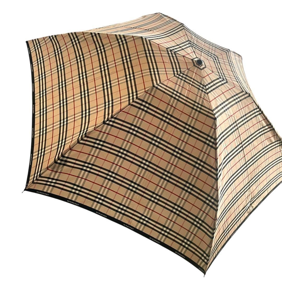 Burberry Folding Umbrella Nova Check Beige Used from Japan