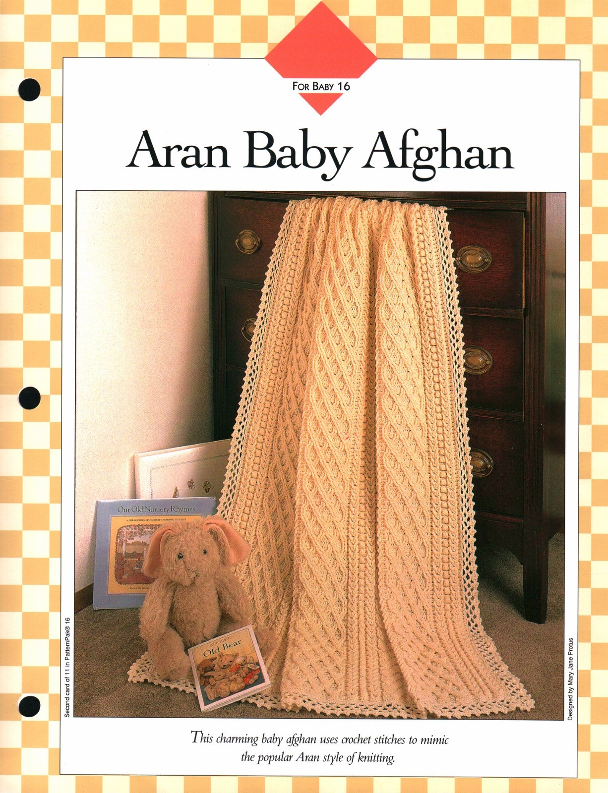 Aran Baby Afghan - For Baby 16 | Vanna Crochet Faves 85160-C
