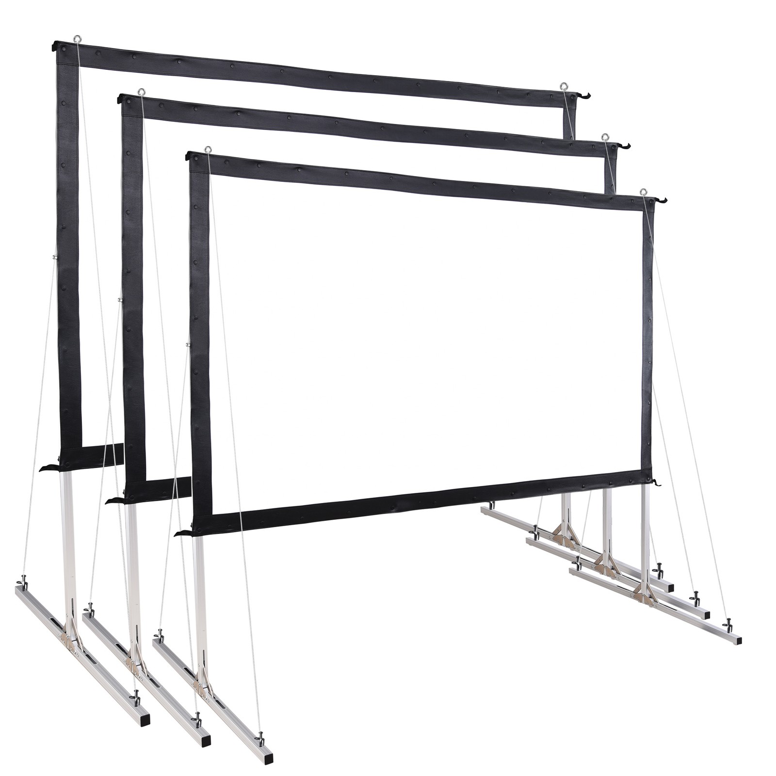 16:9 Fast Fold Projector Screen w/ Stand Garden Movie 100" 120" 135"