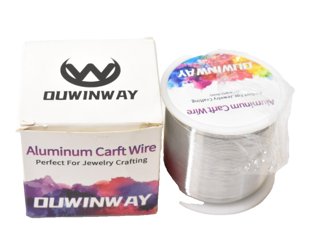 Ouwinway 18 Gauge Silver Aluminum Crafts Wire 260' For Jewelry Crafting