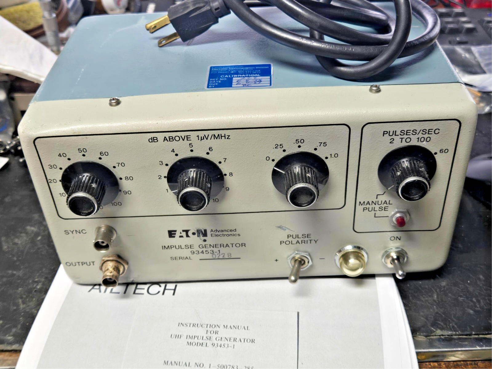 UHF Impulse Generator for EMI / EMC – Eaton/Singer 93453‑1 Tube, Manual, Tested