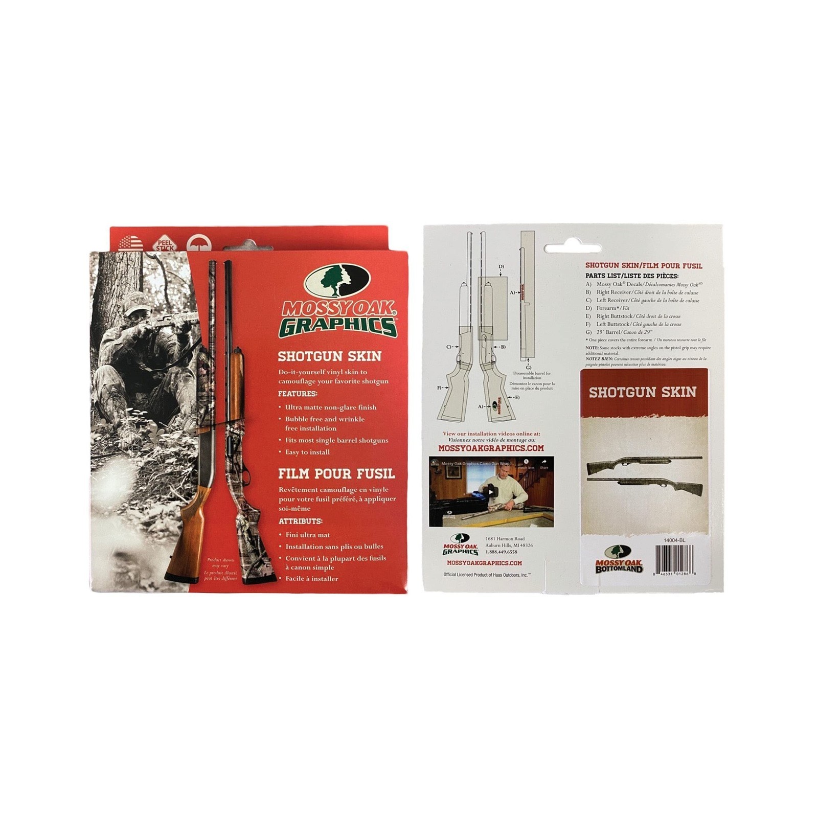 Mossy Oak Graphics - 14004-BL Bottomland Camouflage Gun Skin Kit - Easy to In...