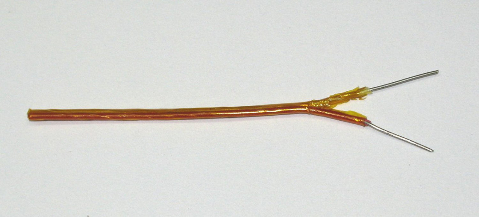 K-type Thermocouple Wire AWG 24 Solid with Kapton Insulation Extension 1 yard