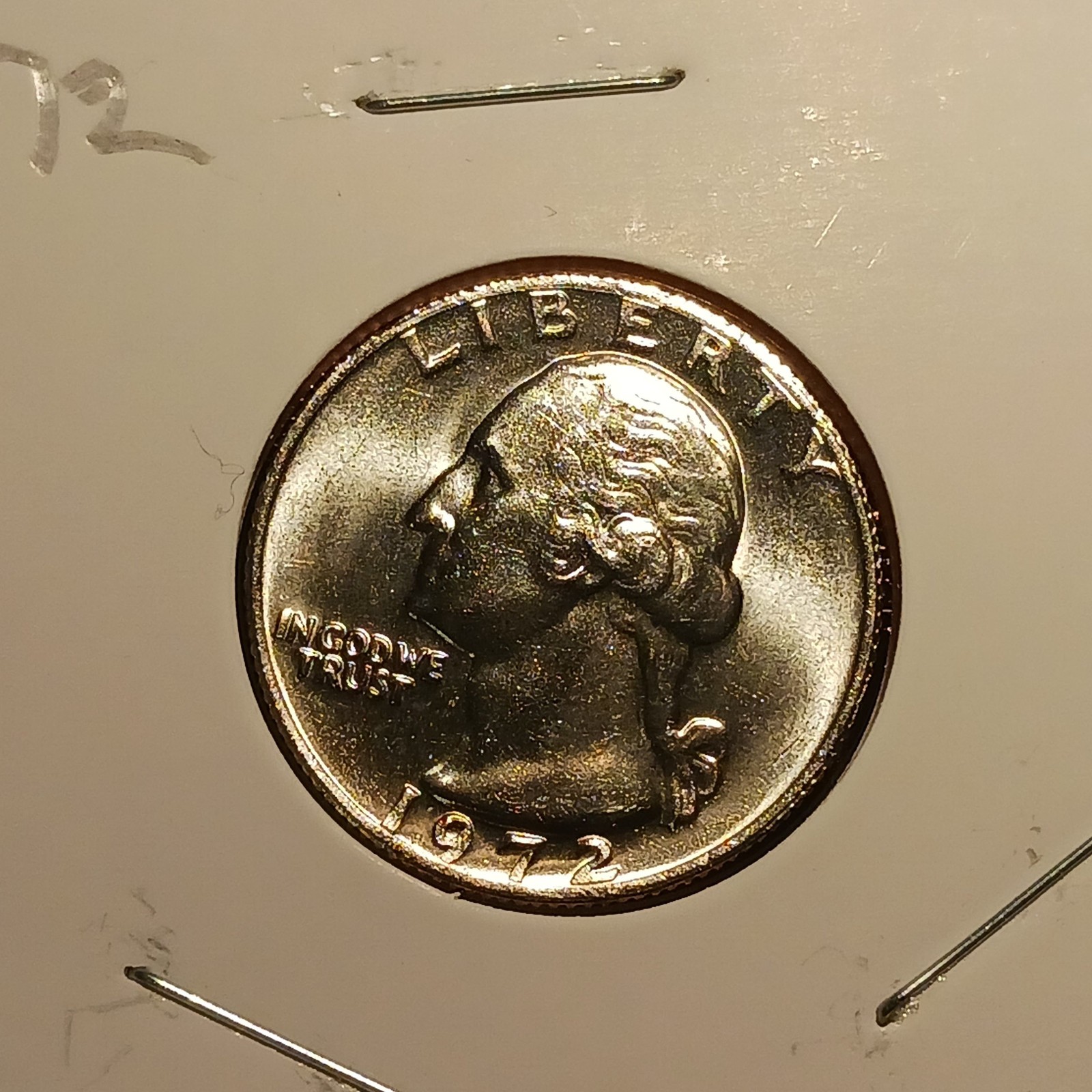 1972 p Washington Quarter BU