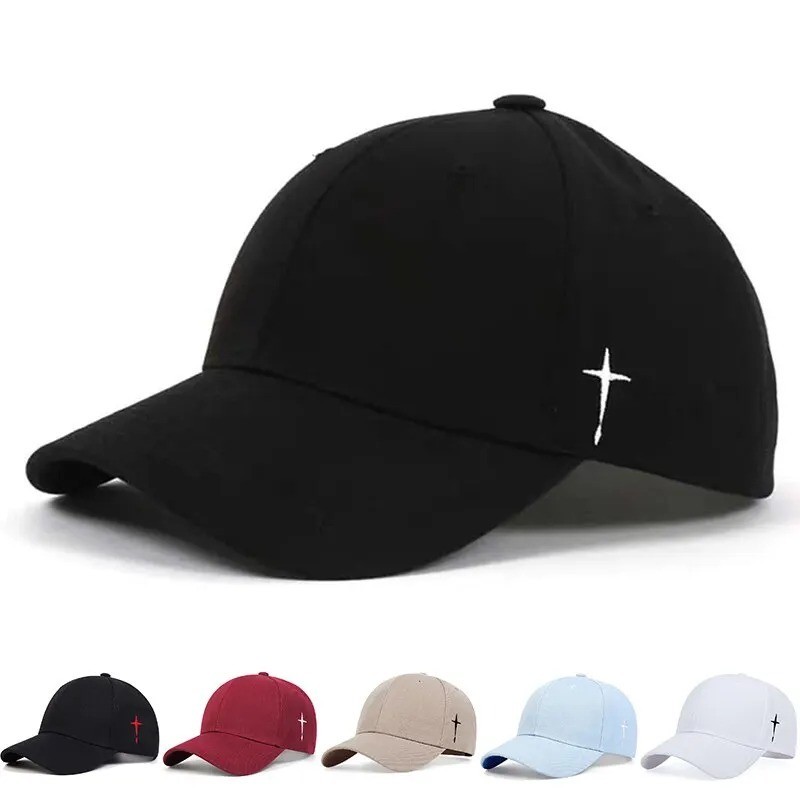 Cross Baseball Cap Catholic Christian Cross Jesus Embroidery Adjustable Hat New