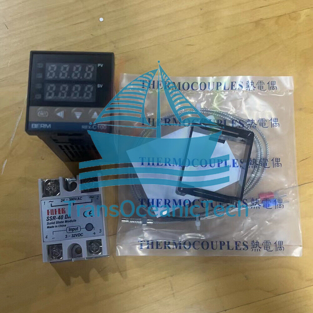 1 set REX-C100 Digital PID Temperature controller SSR k Type Thermocouple New