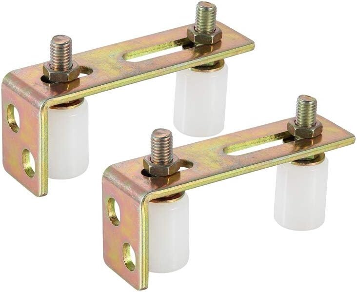 Slide Gate Guide Roller with L Post Bracket Nylon Dual Rollers for Sliding Gates