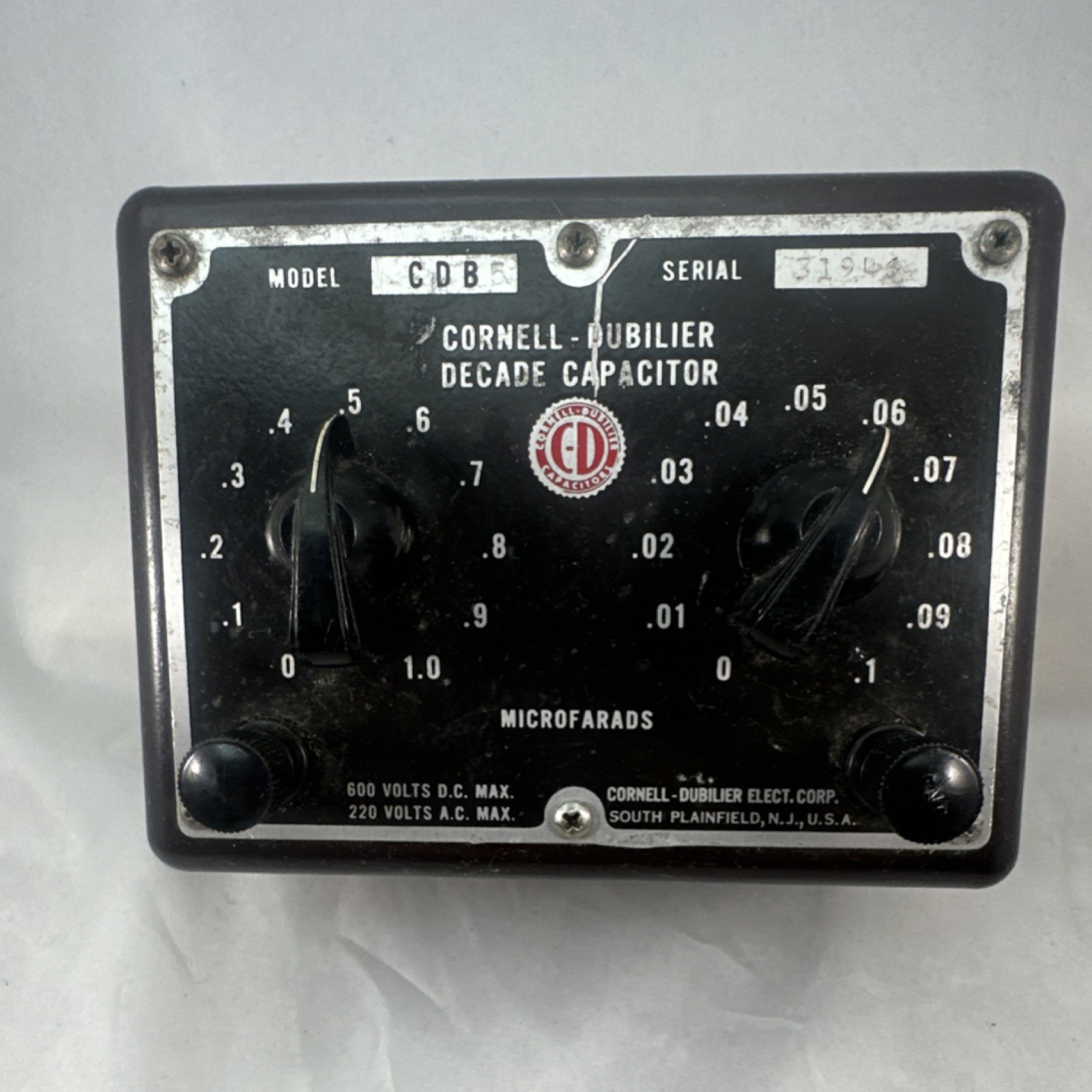 Vintage Cornell-Dubilier CDB Decade Capacitor Box Model C35 LabTest Equipmentusa