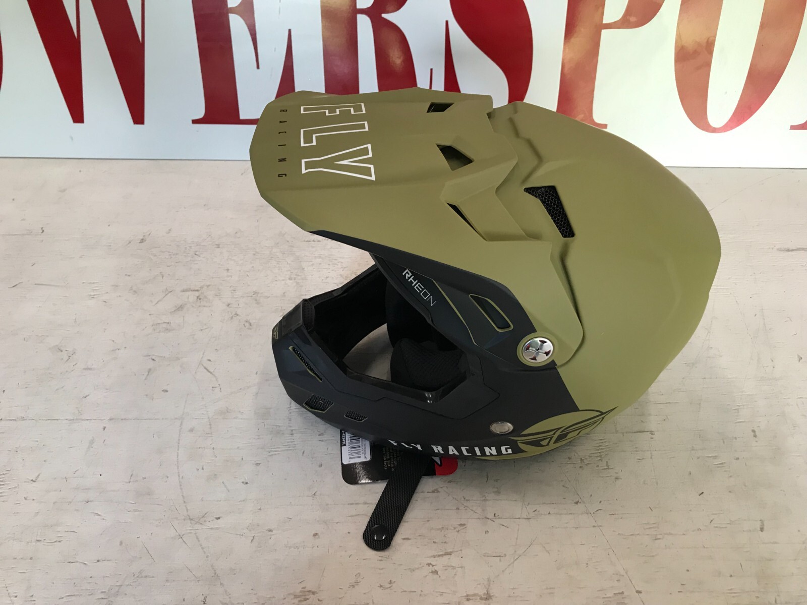 N4F Formula CC Centrum Helmet Matte Olive Green Black NEW Youth Large 73-4324YL