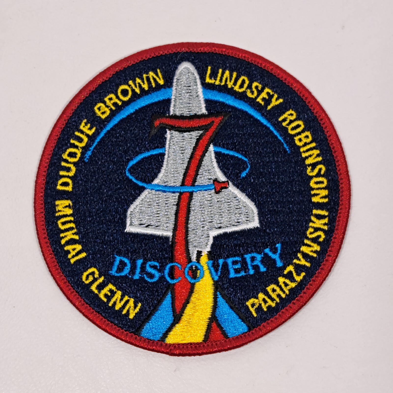NASA Space Shuttle Discovery 7 Mission Embroidered 4" Patch ~ John Glenn