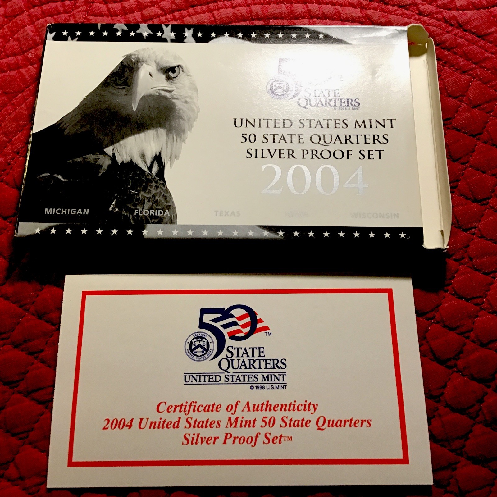2004, 2005, 2006 S United States Mint 50 State Quarters Silver Proof Set OGP