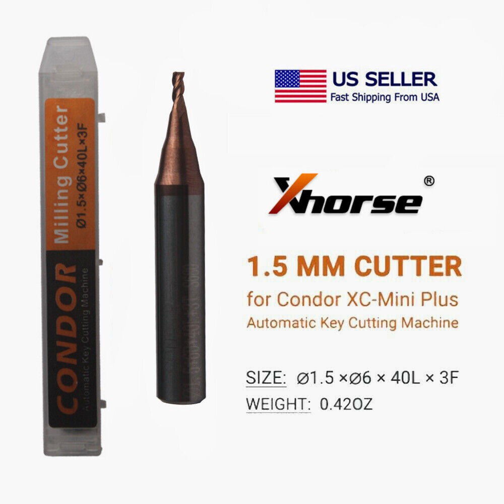 1.5mm Xhorse Milling Cutter ForCondor Mini/XC-002/Dolphin XP005/XP007/XP-005L US
