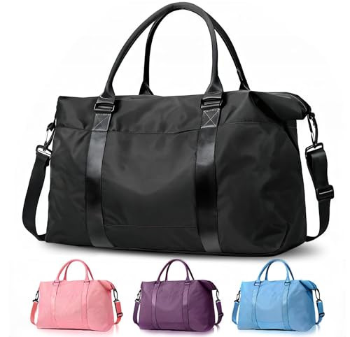 Travel Duffle Bag, Weekender Travel Bag Men Small Gym Bag for Black Travel Bag