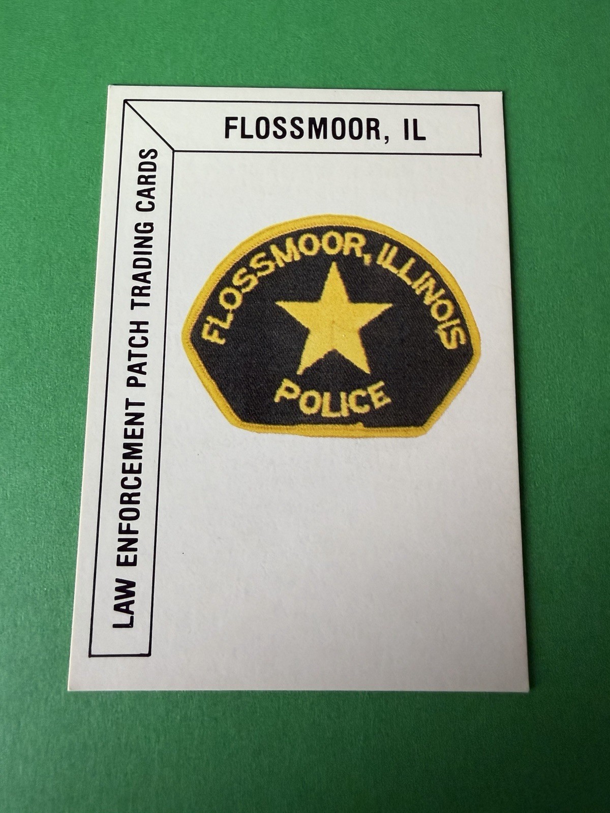 1980 Flossmoor Illinois Police Trading Card
