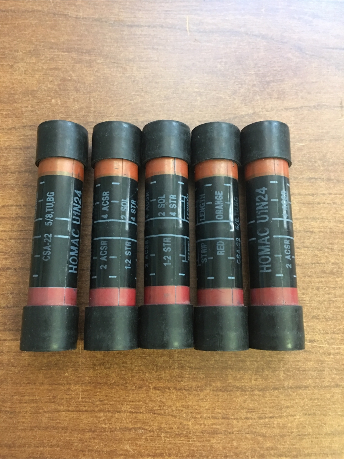 5 INSULATED Service Entrance Compression Splice Sleeve 2 -4 ACSR Wire Red/Orange