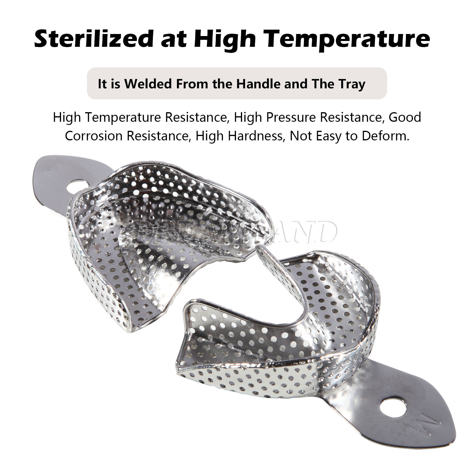 Dental Autoclavable Metal Impression Trays Perforated Stainless Steel S M L 6 Pc