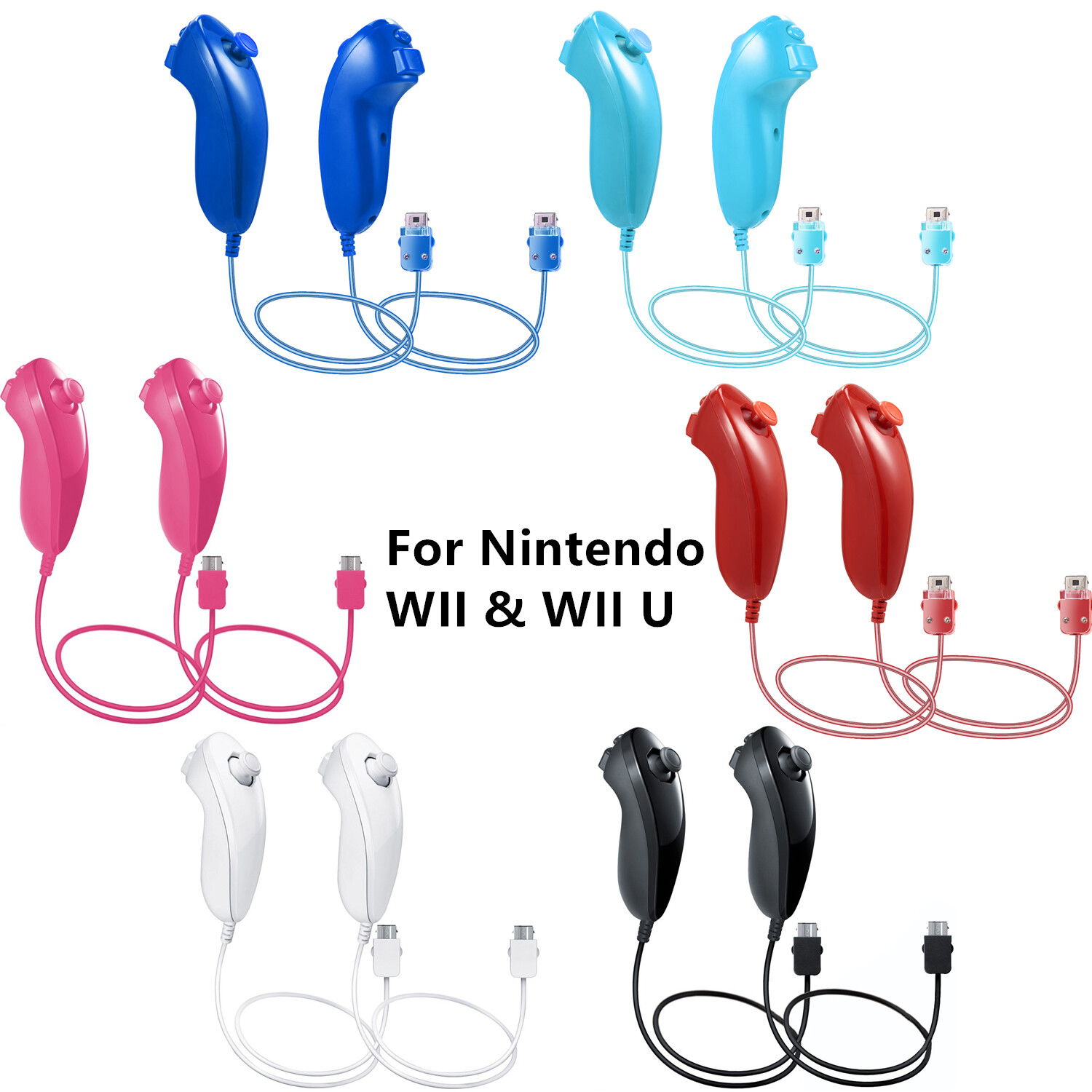 Wii Nunchuck Controllers Video Game Joysticks for Nintendo Wii Wii U Console