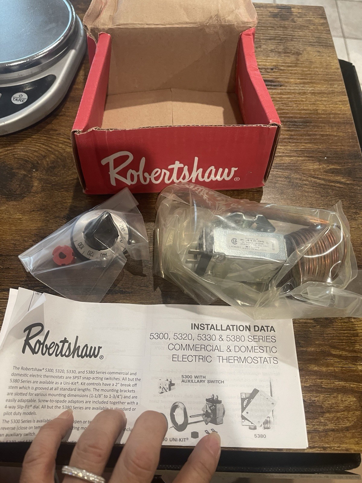 ROBERTSHAW THERMOSTAT,AIR REGULATING MODEL  K413-96.  Other part  # 5300-300.