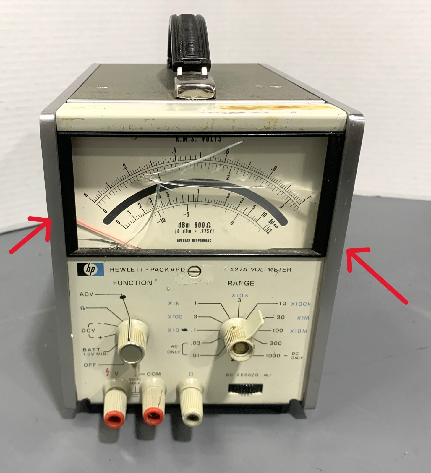 HP Hewlett Packard 427A Voltmeter 115/230V No Power Please Read