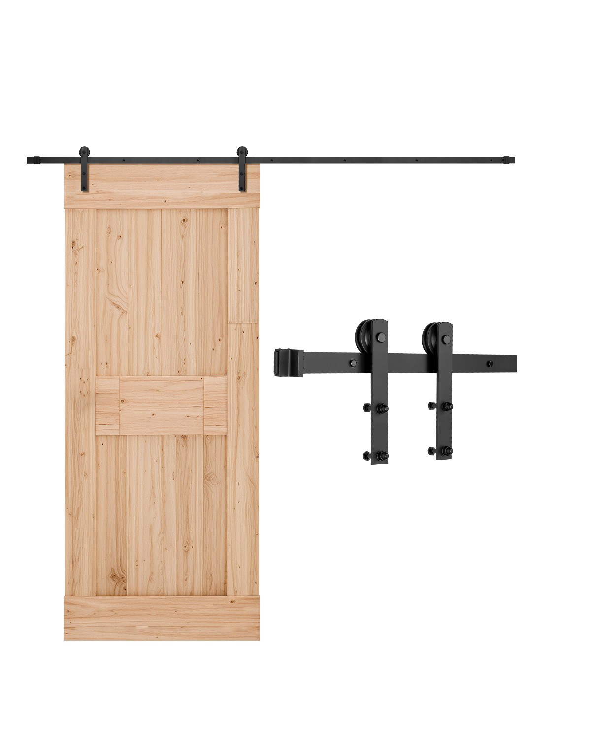 VEVOR 10FT Sliding Barn Door Hardware Kit for Single Sliding Barn Door I-shape