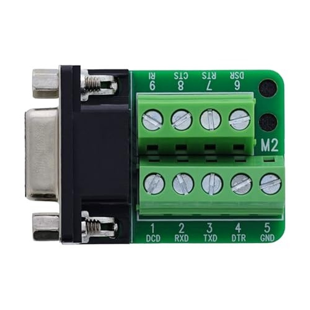 3PCS DB9 Female PCB Terminal Block with Insulating Pad for Serial Interface Use