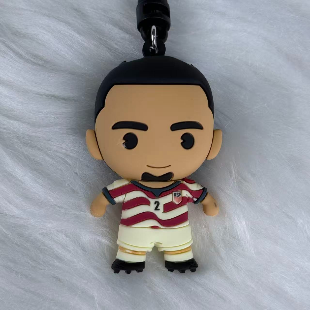 2026 World Cup Sergiño Dest #2 USMNT 3D Vinyl Bag Clip Collectible Keychain
