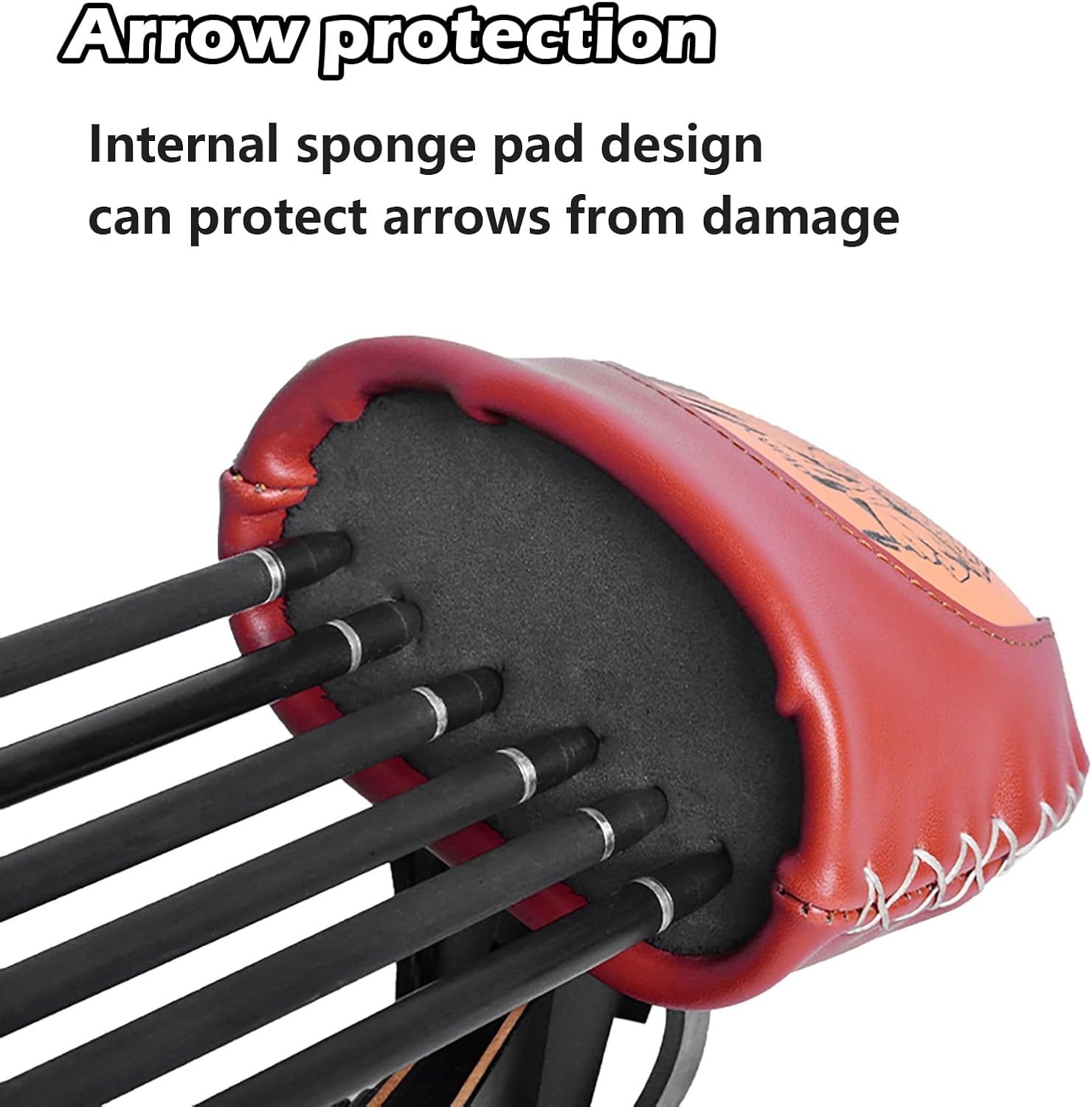 Leather Arrow Quiver for Recurve Bow with Adjustable Strap and Quick Access