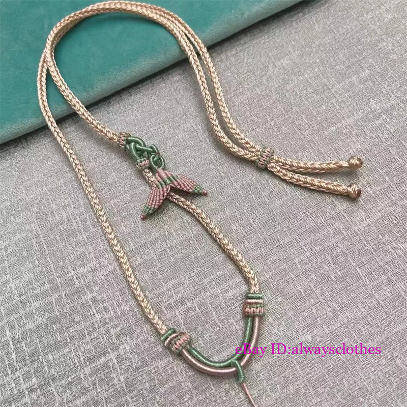 Hand Woven Black 8-Strand Rope Fishtail Knot Pendant Necklace (Without Pendant)