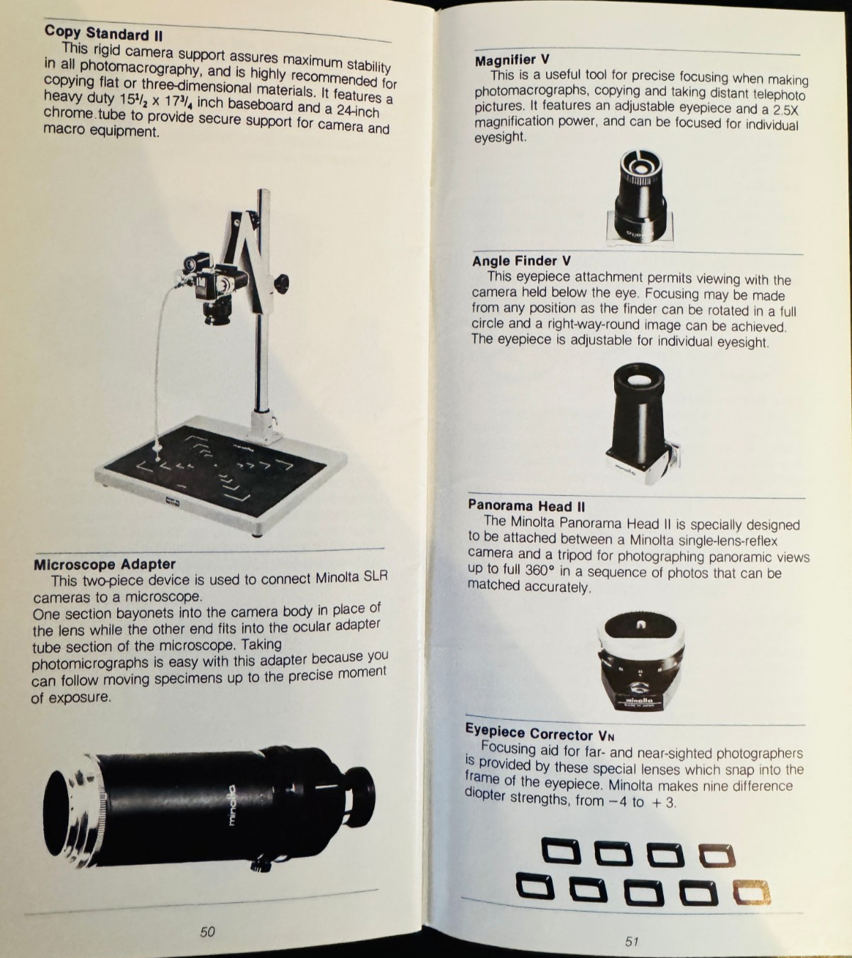 1978 MINOLTA CATALOGS & BROCHURES XG-7, Quick Reference Guide, Price List - EX