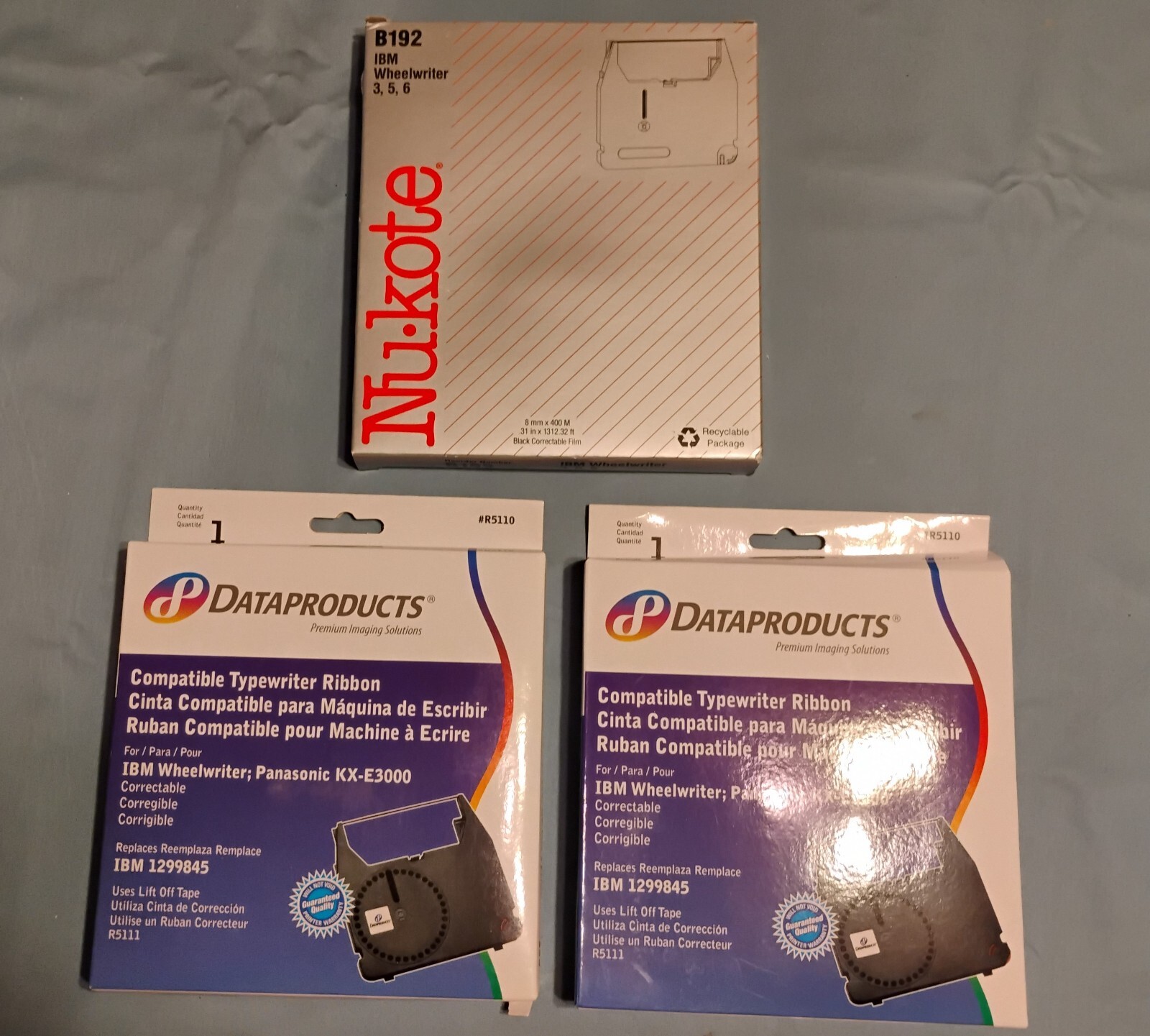 LOT of DataProducts #R5110 Nu-kote B192 IBM Wheelwriter 3, 5, 6 Black Ribbon NEW