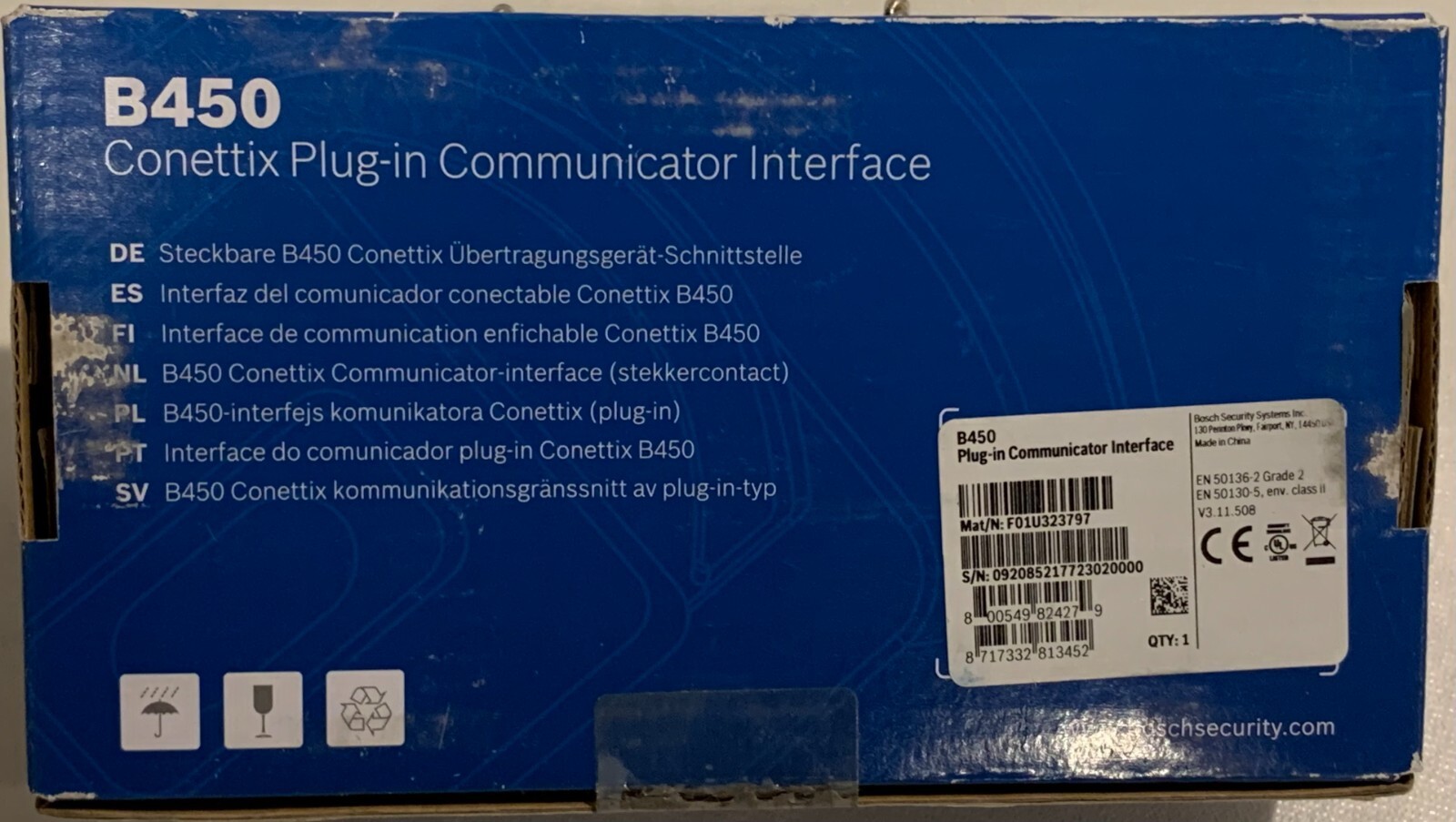 BOSCH B450 Conettix Plug-In Communicator Interface