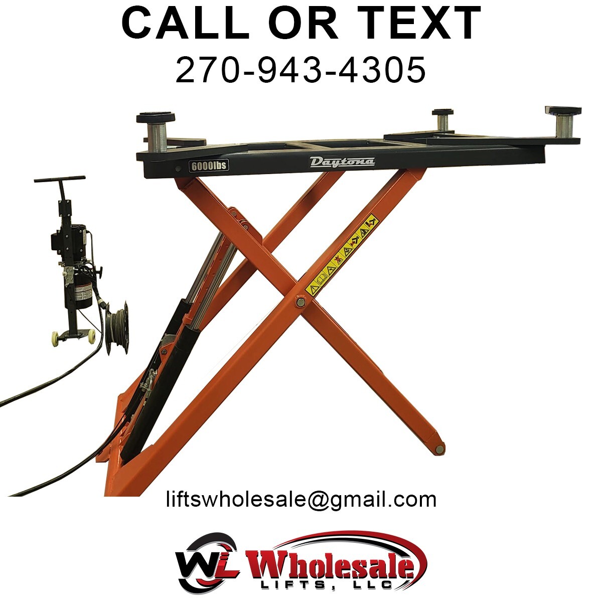 New Daytona 6,000lb Mid Rise Scissor Lift LMS6