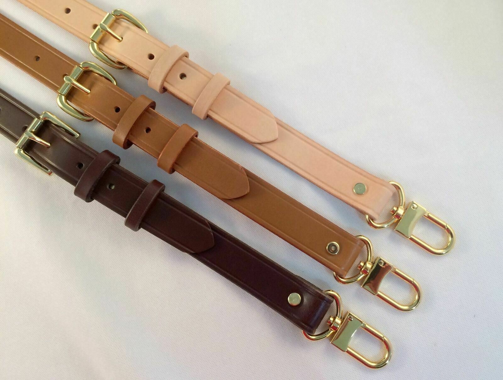 5/8" High Quality Vachetta Leather Replacement Strap fits Louis Vuitton Monogram