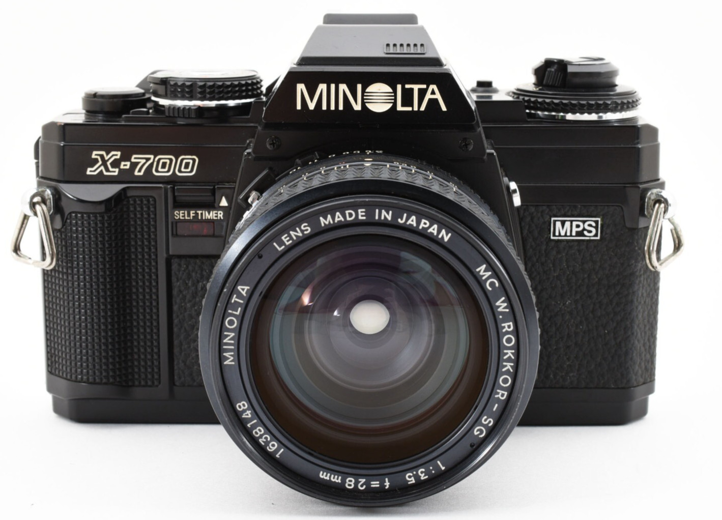 [MINT] Minolta New X-700 MPS SLR 35mm Film Camera Black 28mm f3.5 SG Lens JAPAN
