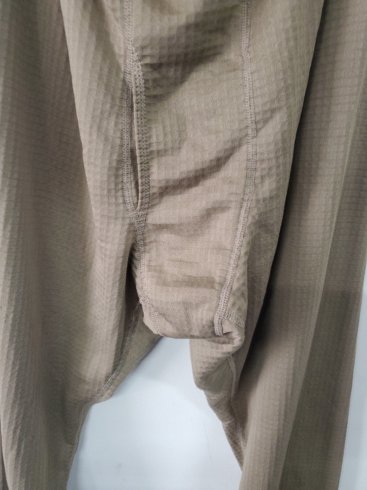 Level 2 Cold Weather Bottoms Grid Waffle Fleece pants tan medium regular coyot