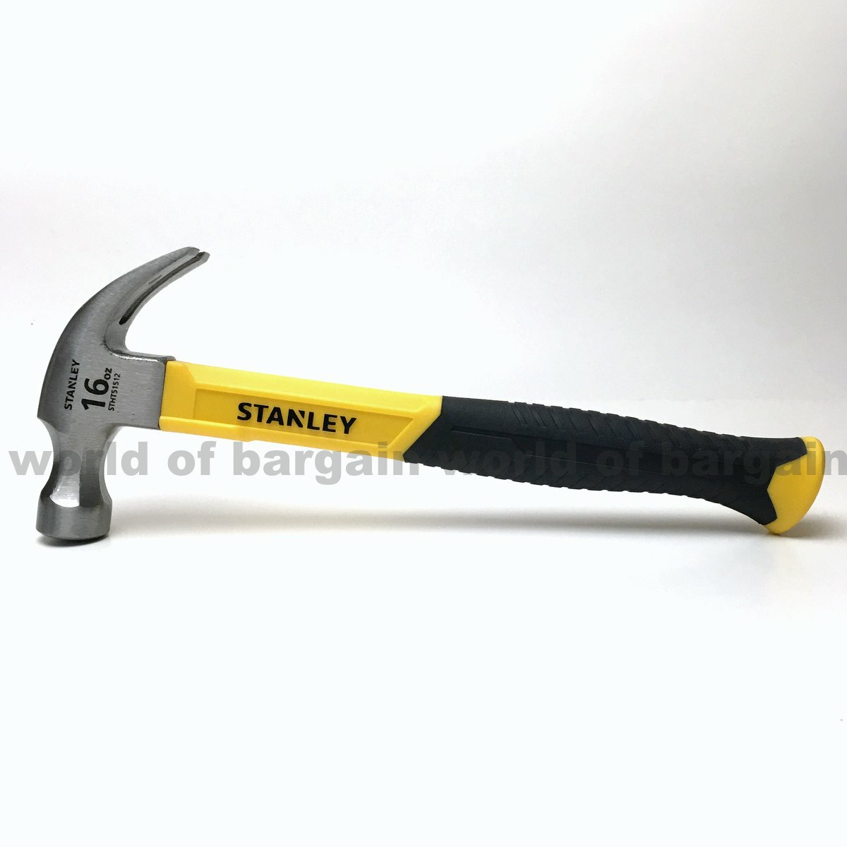 16 OZ Stanley Hammer STHT51512 Curved Claw Smooth Head Fibeglass Handle