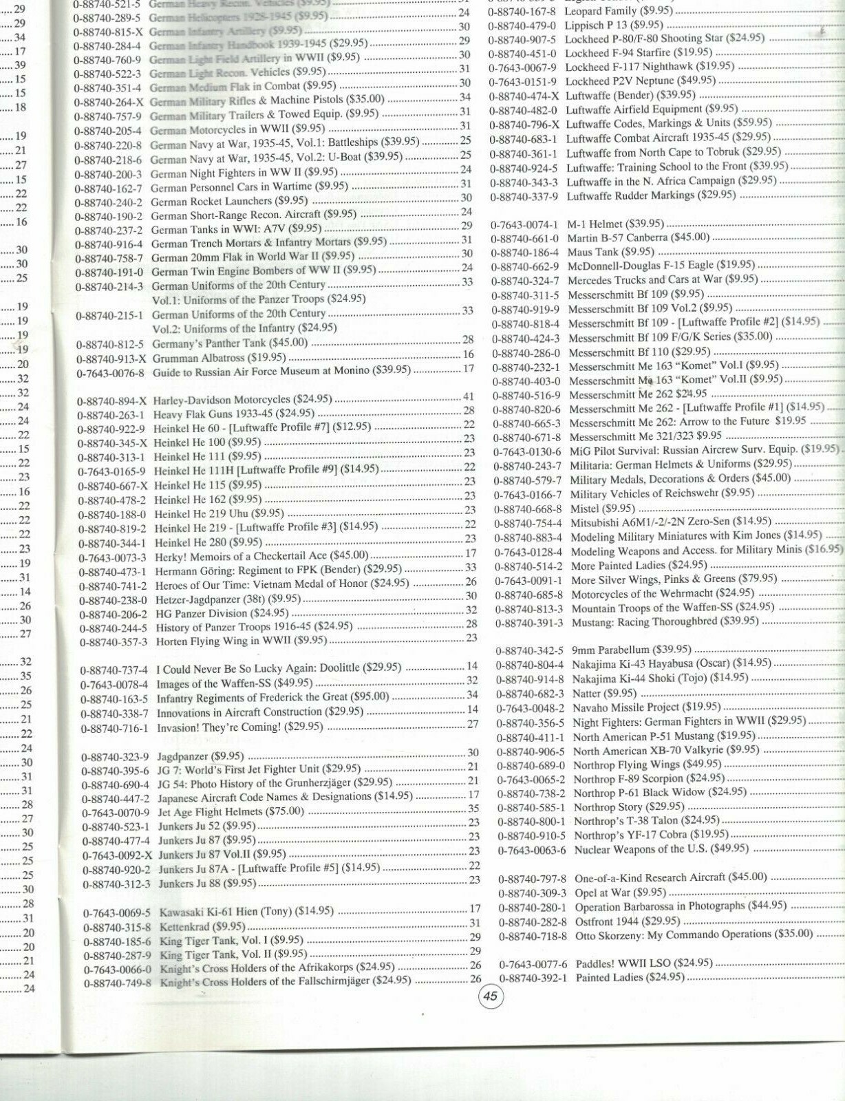 Schiffer Military History Catalog Spring 1997 Book Catalog