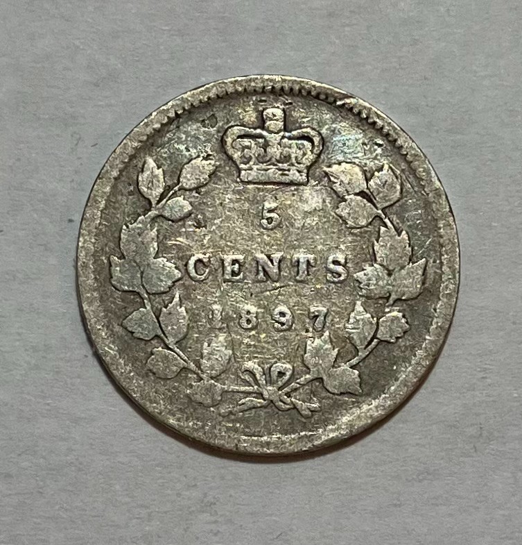 1897 Canada Silver 5 Cents