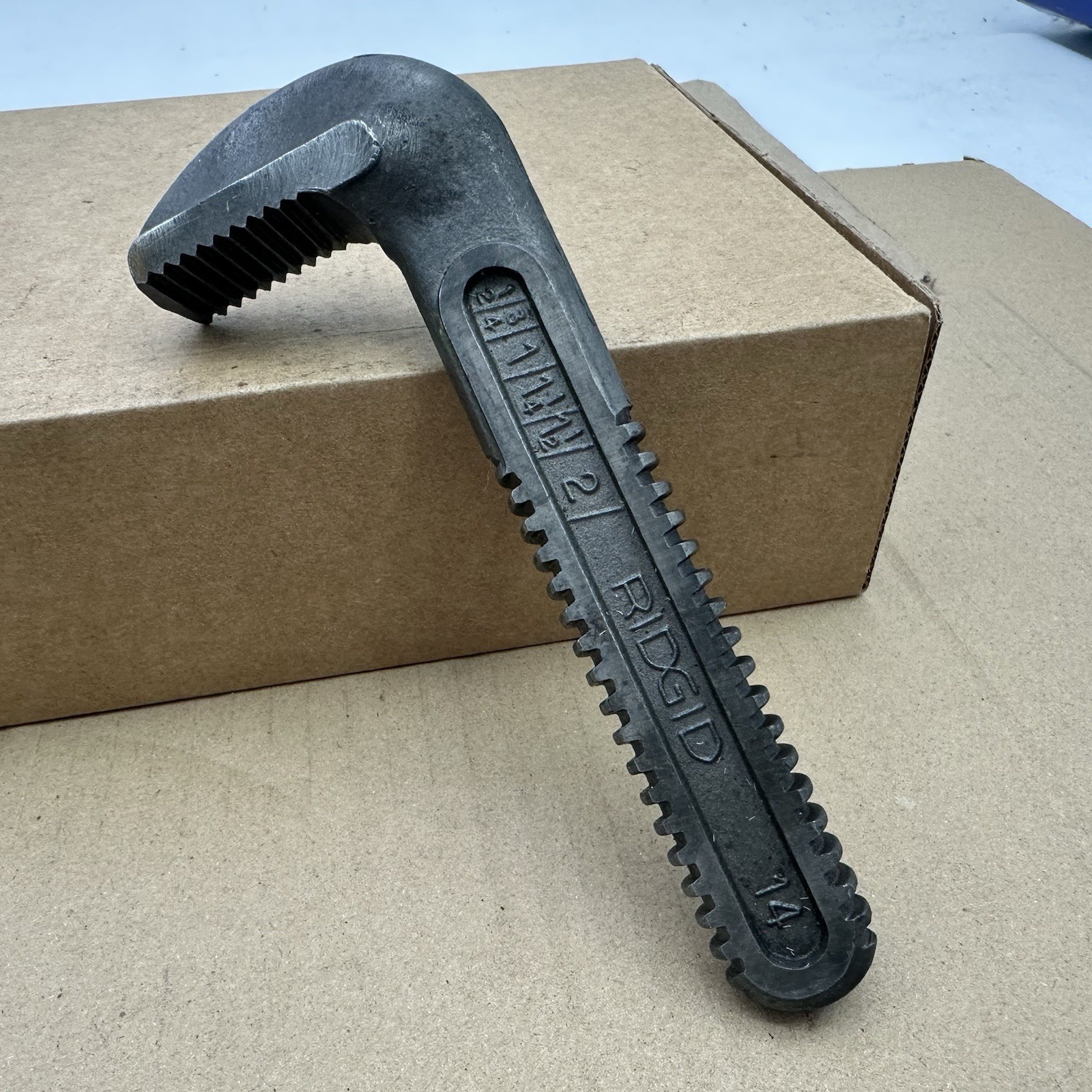 Vintage RIDGID 14 Inch Heavy Duty Pipe Wrench USA *REPLACEMENT UPPER JAW ONLY*